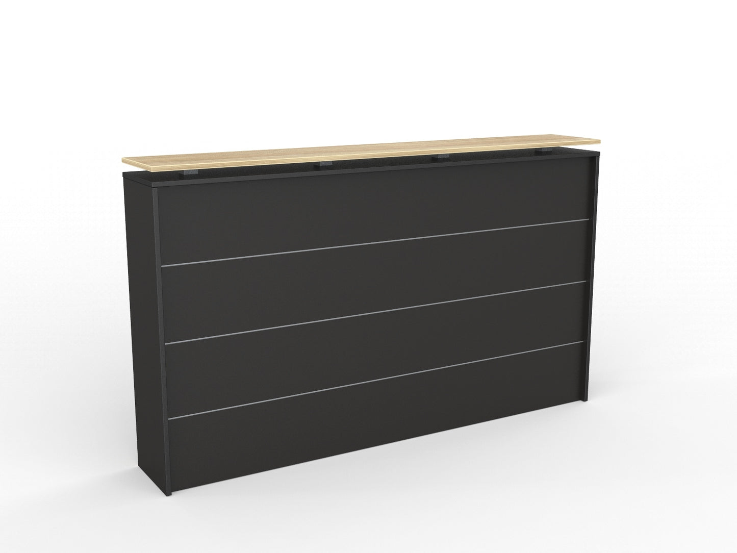Knight Cubit Reception Front Only - Black with Atlantic Oak Top