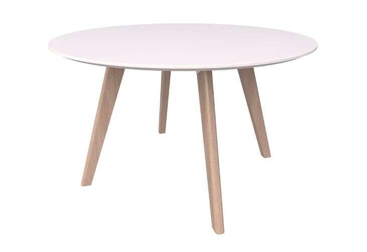 Oslo Meeting Table - 1500R - 4 Leg - White Top