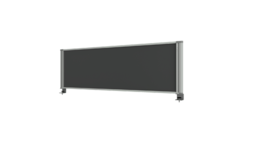 Desk Mounted Partition - Fits 1200L Desk - Charcoal Fabric
