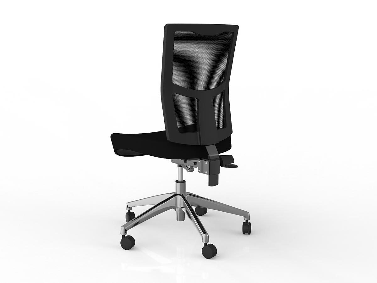 Knight Urban 3 Lever Mesh Back Chair (Alloy Base) - Black