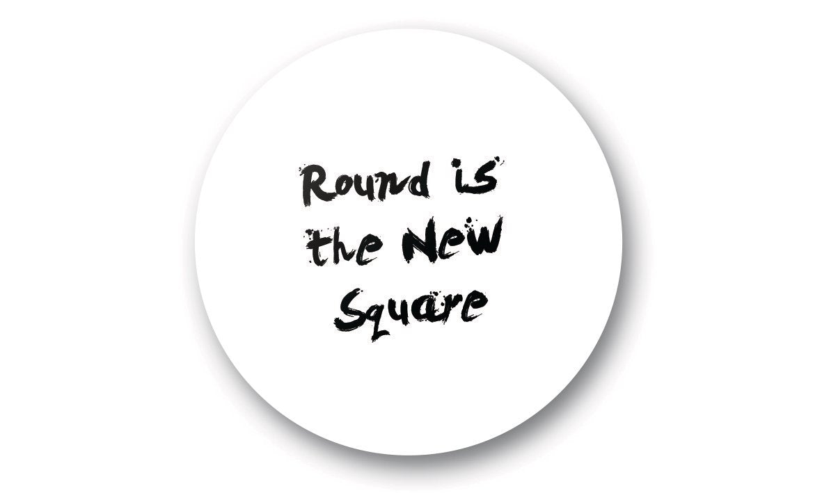 Standard Round Glass Writing Board 900R - White