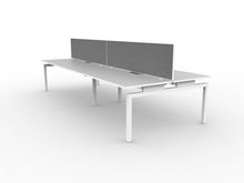 Accent Balance Fixed-height Desk - pod of 4 - 1500 x 800 with System 25 Screens