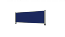 Desk Mounted Partition - Fits 1500L Desk - Blue Fabric