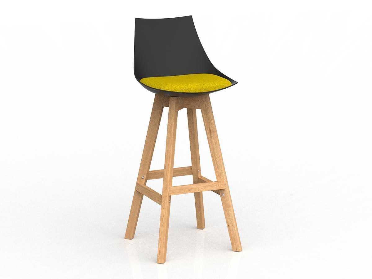 Knight Group Luna Bar Stool with Oak Base