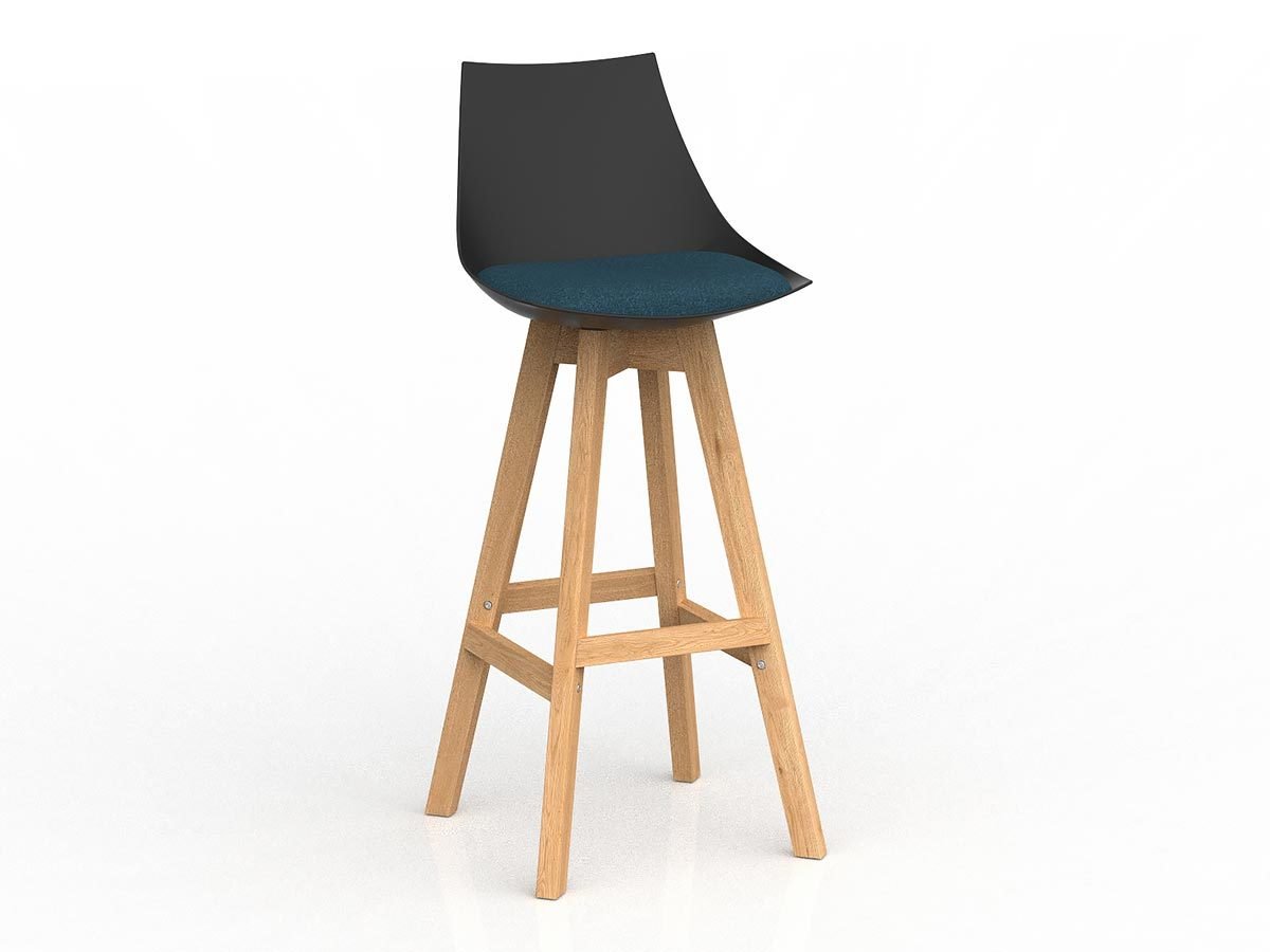 Knight Group Luna Bar Stool with Oak Base