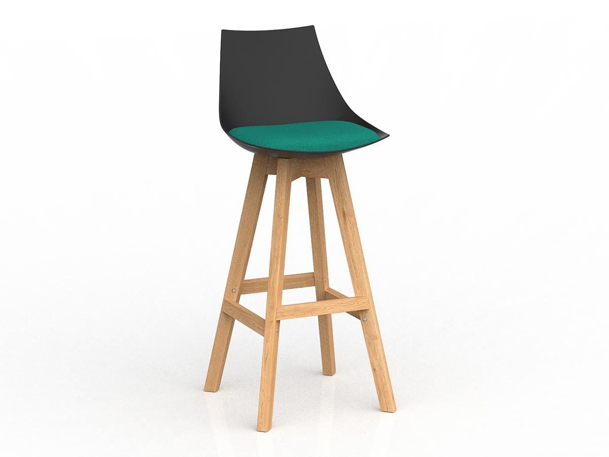 Knight Group Luna Bar Stool with Oak Base