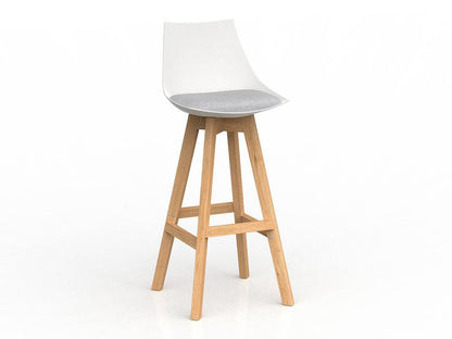 Knight Group Luna Bar Stool with Oak Base