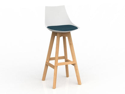 Knight Group Luna Bar Stool with Oak Base