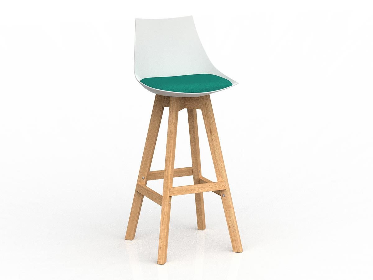 Knight Group Luna Bar Stool with Oak Base