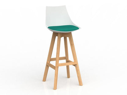 Knight Group Luna Bar Stool with Oak Base