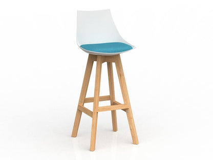 Knight Group Luna Bar Stool with Oak Base