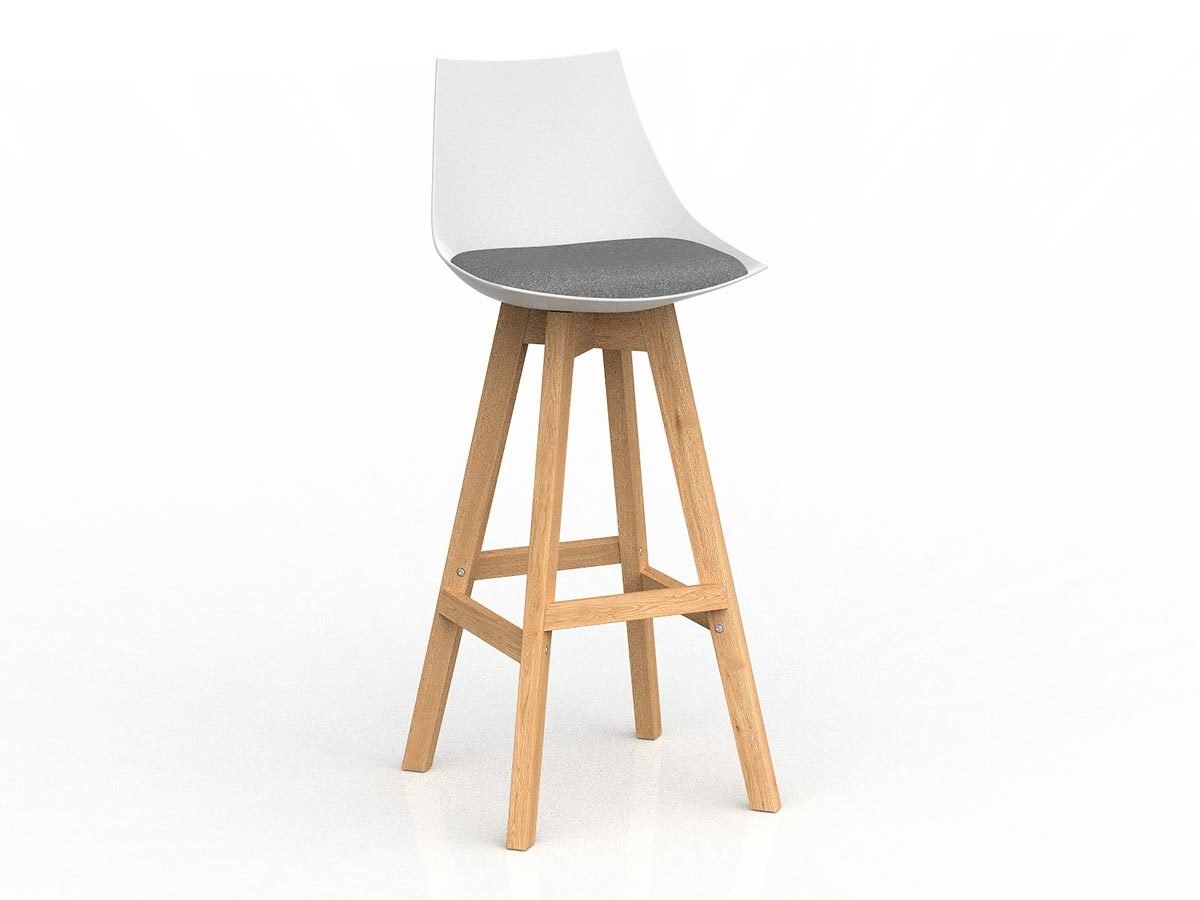 Knight Group Luna Bar Stool with Oak Base