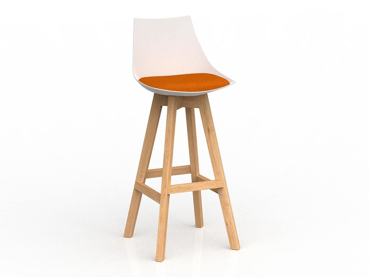 Knight Group Luna Bar Stool with Oak Base