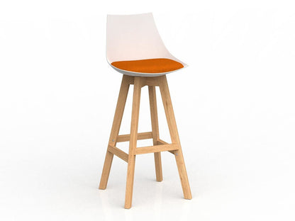 Knight Group Luna Bar Stool with Oak Base