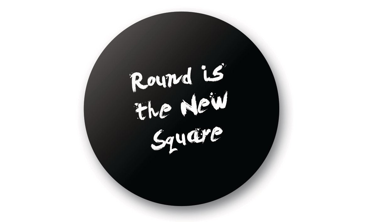 Standard Round Glass Writing Board 1200R - Black