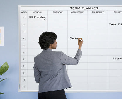 Clarity Porcelain Planner WhiteBoards - 1200 x 1800 (Year, Term or School)