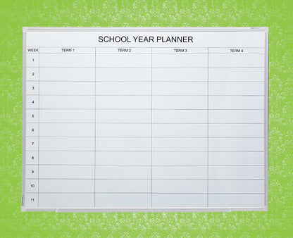 Clarity Porcelain Planner WhiteBoards - 900 x 1200 (Year, Term or School)