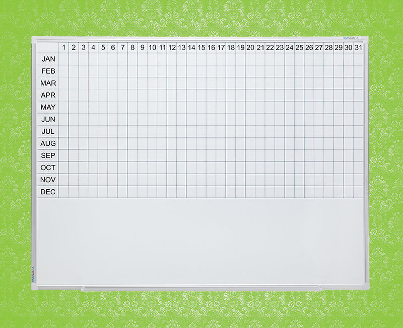 Clarity Porcelain Planner WhiteBoards - 900 x 1200 (Year, Term or School)